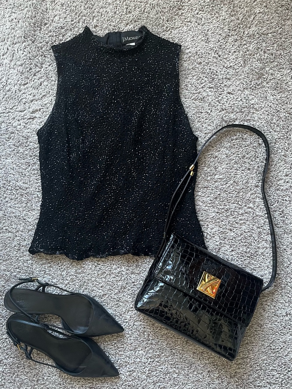 Vintage Paloma Picasso X Logo Shoulder Bag-Two way Leather
